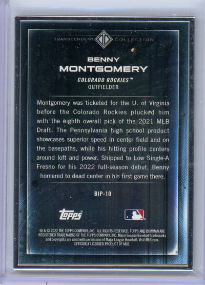 Benny Montgomery 2022 Bowman Transcendent Collection Bowman Icons /50