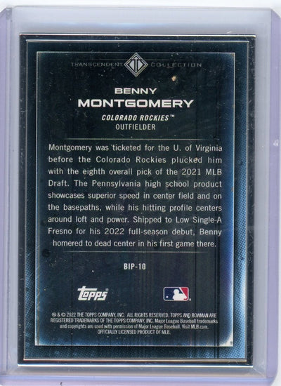 Benny Montgomery 2022 Bowman Transcendent Collection Bowman Icons /50 variation