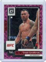 Colby Covington 2023 Panini Donruss Optic pink velocity prizm #'d 10/79