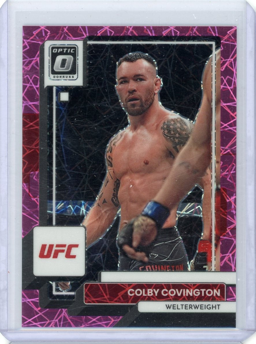 Colby Covington 2023 Panini Donruss Optic pink velocity prizm #'d 10/79