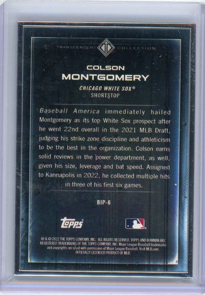 Colson Montgomery 2022 Bowman Transcendent Collection Bowman Icons /50 variation