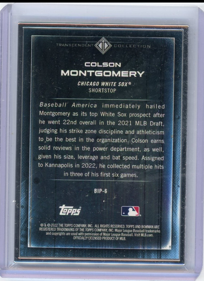 Colson Montgomery 2022 Bowman Transcendent Collection Bowman Icons /50