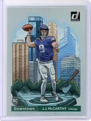 J.J. McCarthy 2024 Panini Donruss Downtown rookie card