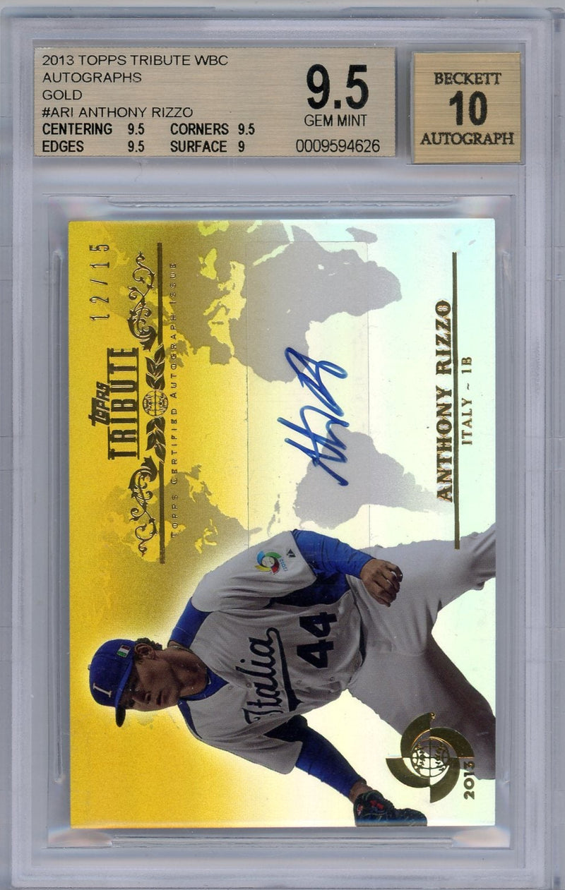 Anthony Rizzo 2013 Topps Tribute WBC autograph gold ref. 