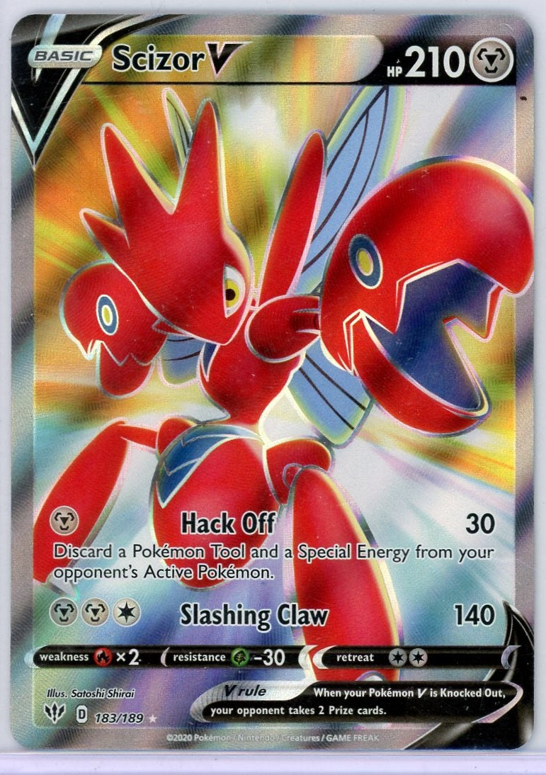 Scizor V Pokémon Darkness Ablaze Full-Art #183/189