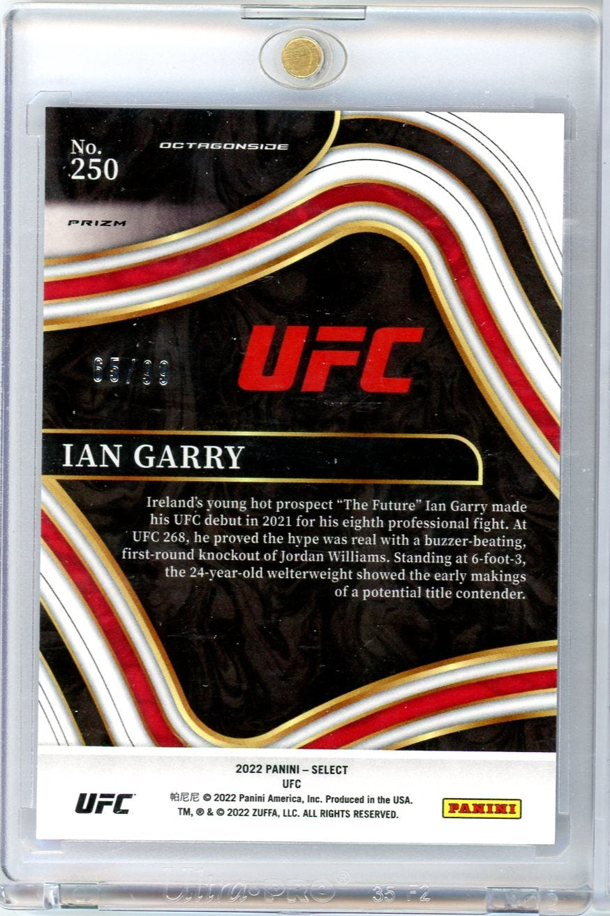 Ian Garry 2022 Panini Select Octagonside red disco rc #'d 65/99