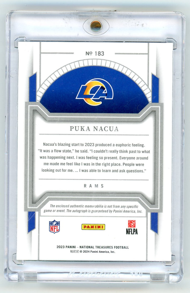 Puka Nacua 2023 Panini National Treasures RPA 
