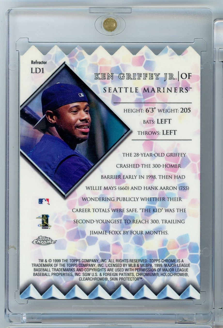 Ken Griffey Jr. 1999 Topps Chrome Lords of the Diamond die-cut refractor