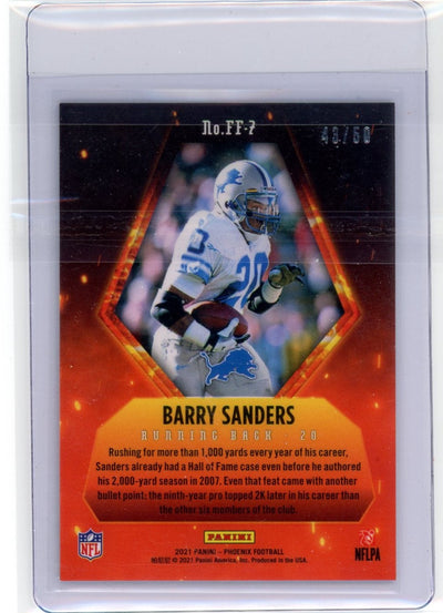 Barry Sanders 2021 Panini Phoenix Fire Forged #'d 43/50