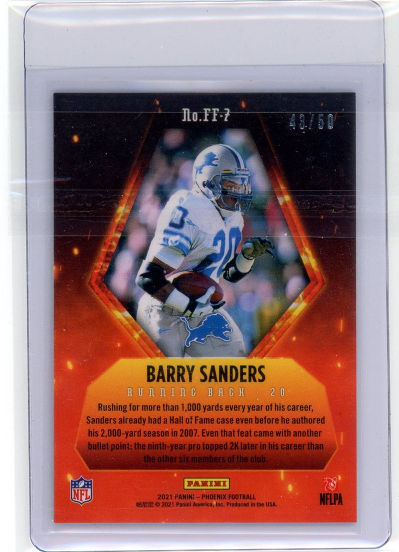 Barry Sanders 2021 Panini Phoenix Fire Forged 