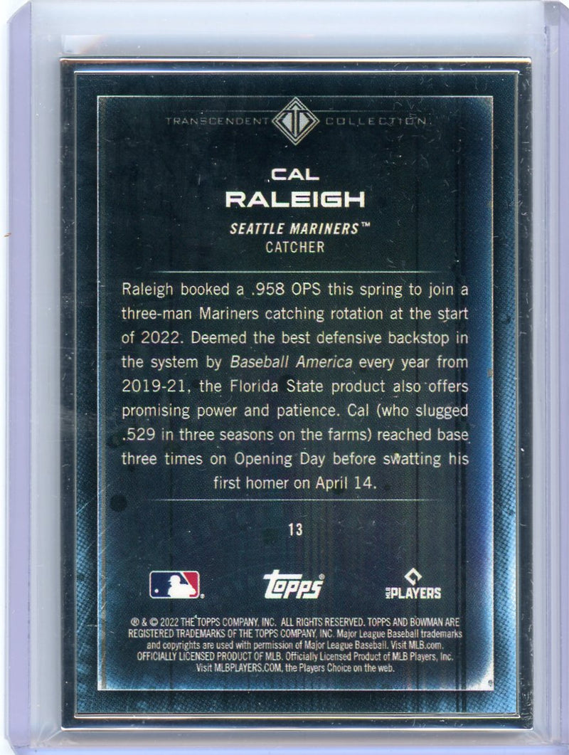 Cal Raleigh 2022 Bowman Transcendent Collection Bowman Icons /50 variation