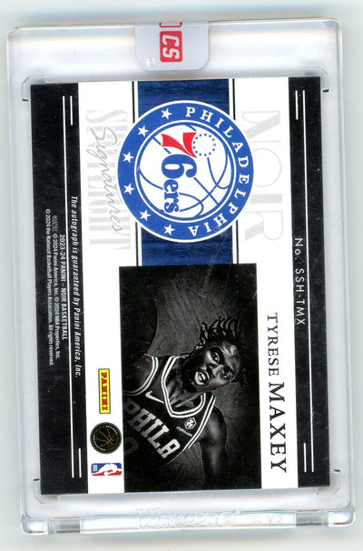 Tyrese Maxey 2023-24 Panini Noir Spotlight Signature #'d 07/99