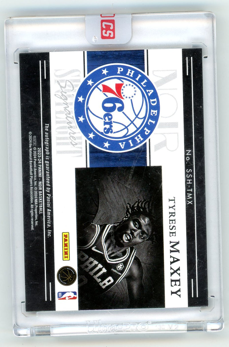 Tyrese Maxey 2023-24 Panini Noir Spotlight Signature 