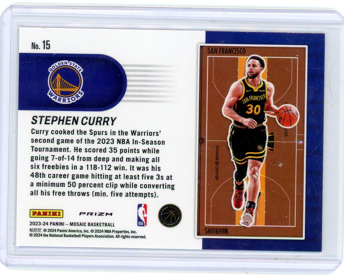 Stephen Curry 2023-24 Panini Mosaic NBA In-Season Tournament