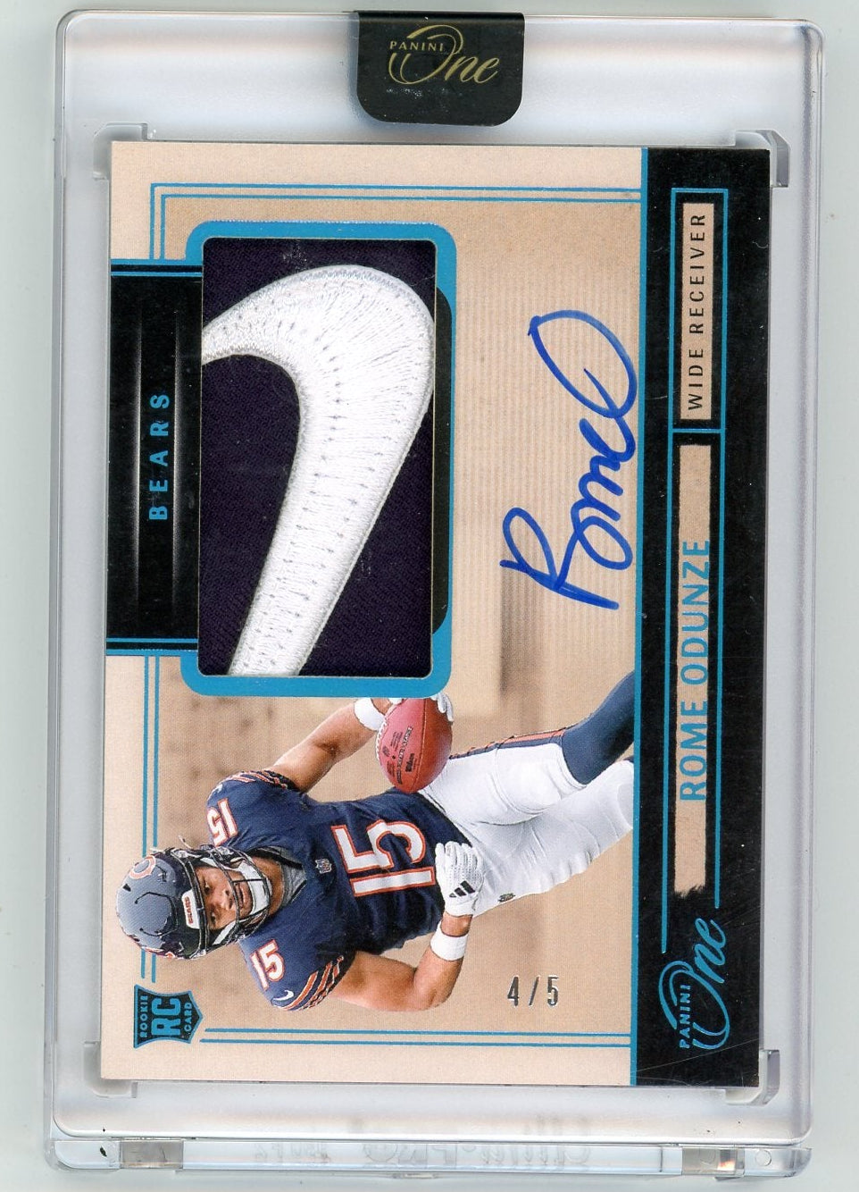 Rome Odunze 2024 Panini One RPA Nike Swoosh #'d 4/5
