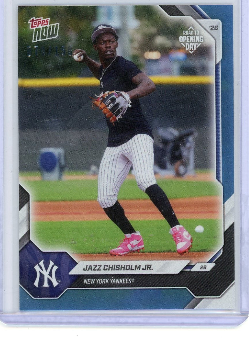 Jazz Chisholm 2026 Topps Now Opening Day Blue Foil #'d 070/150