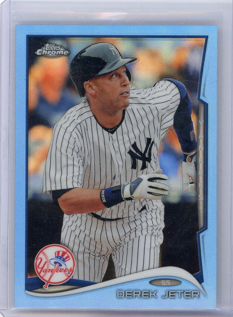 Derek Jeter 2014 Topps Chrome light blue refractor 