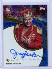 Jerry Lawler 2025 Topps Universe WWE Universe Autographs Blue Pulse #'d 084/199