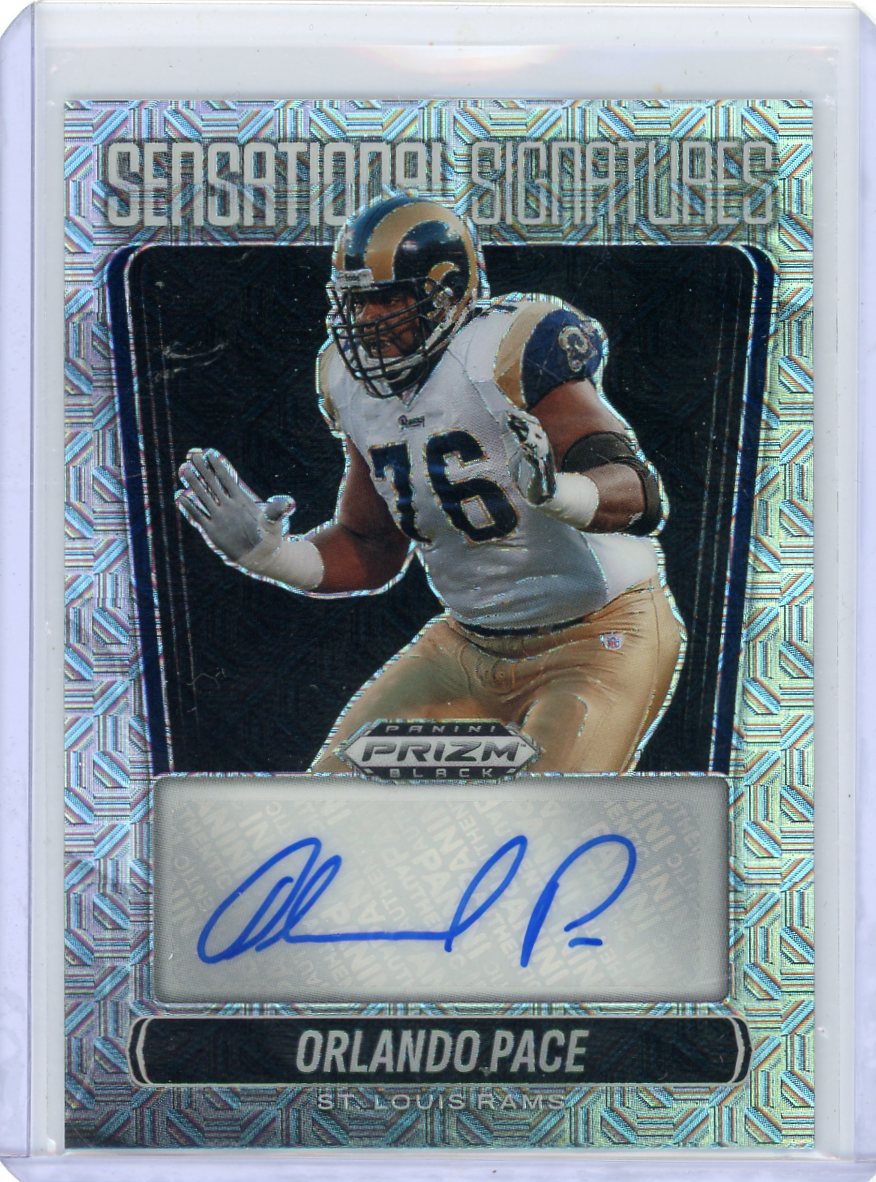 Orlando Pace 2025 Panini Prizm Black Sensational Signatures #'d 10/25