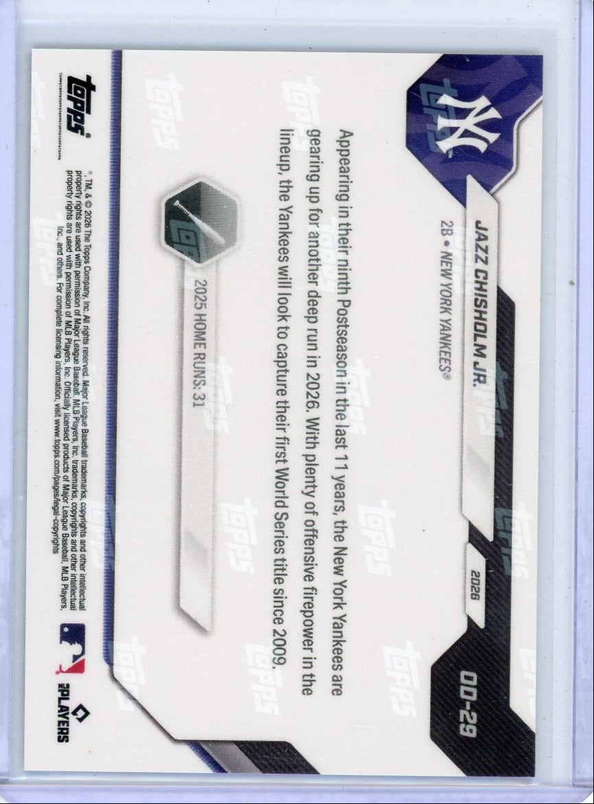 Jazz Chisholm 2026 Topps Now Opening Day Blue Foil #'d 070/150