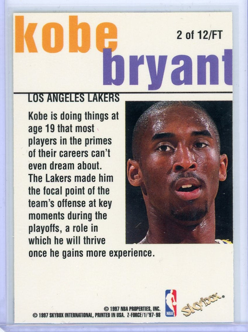Kobe Bryant 1997 Skybox Z-Force Fast Track