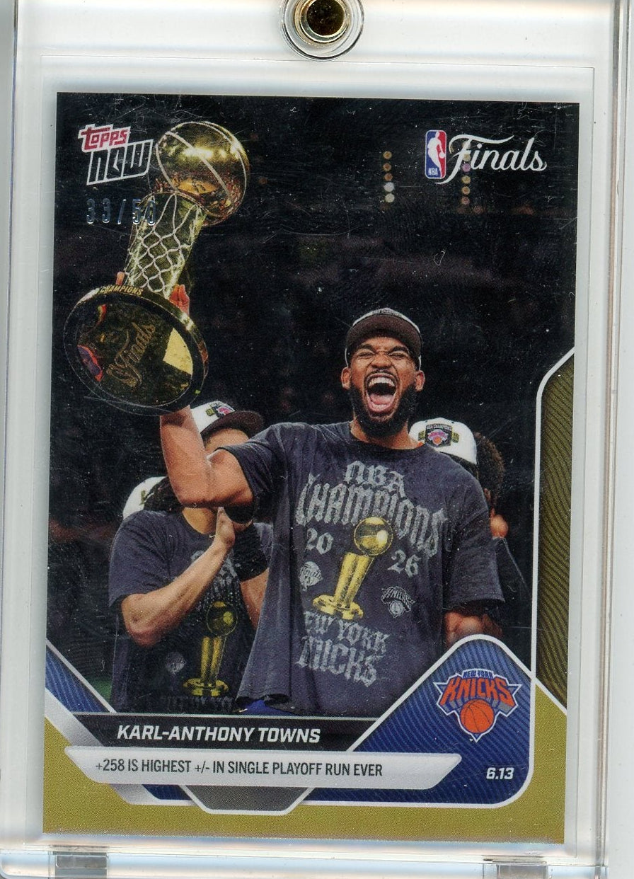 Karl-Anthony Towns 2026 Topps Now Finals #'d 33/50 #342