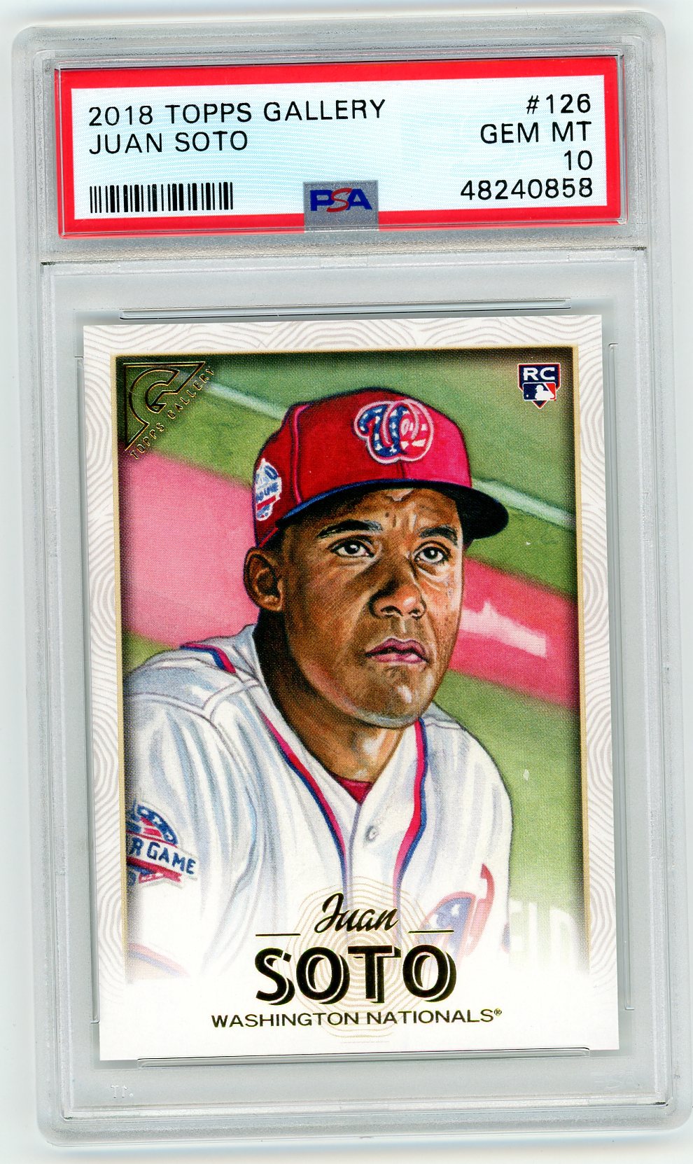 Juan Soto 2018 Topps Gallery RC PSA 10