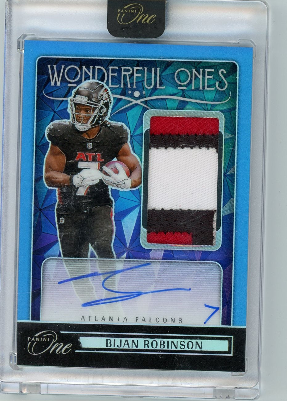 Bijan Robinson 2024 Panini One Wonderful Ones RPA #'d 4/5
