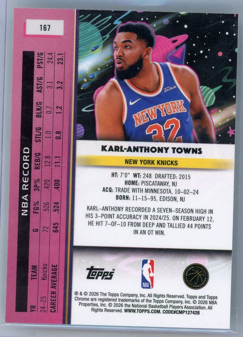Karl-Anthony Towns 2025-26 Topps Cosmic #'d 2/199