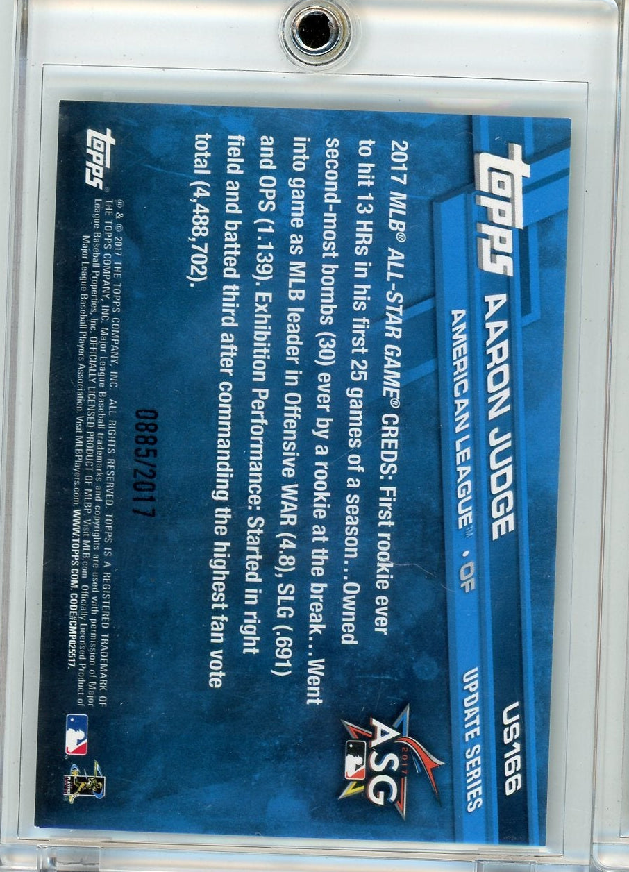 Aaron Judge 2017 Topps Update Series RC #'d 0885/2017