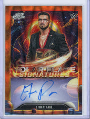 Ethan Page 2026 Topps Cosmic Chrome Solar Flare Signatures Orange Galactic #'d 09/25