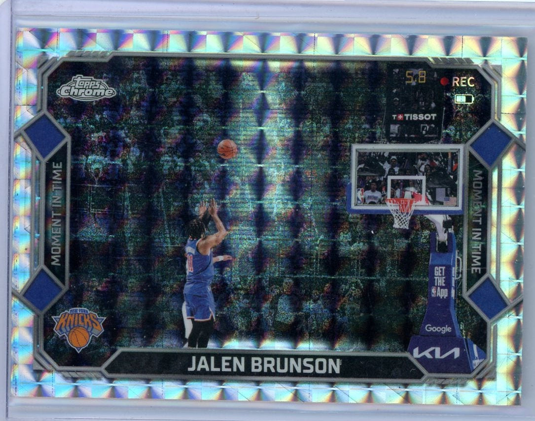 Jalen Brunson 2025-26 Topps Chrome Update "Moment in Time" Geometric Refractor #MT-4