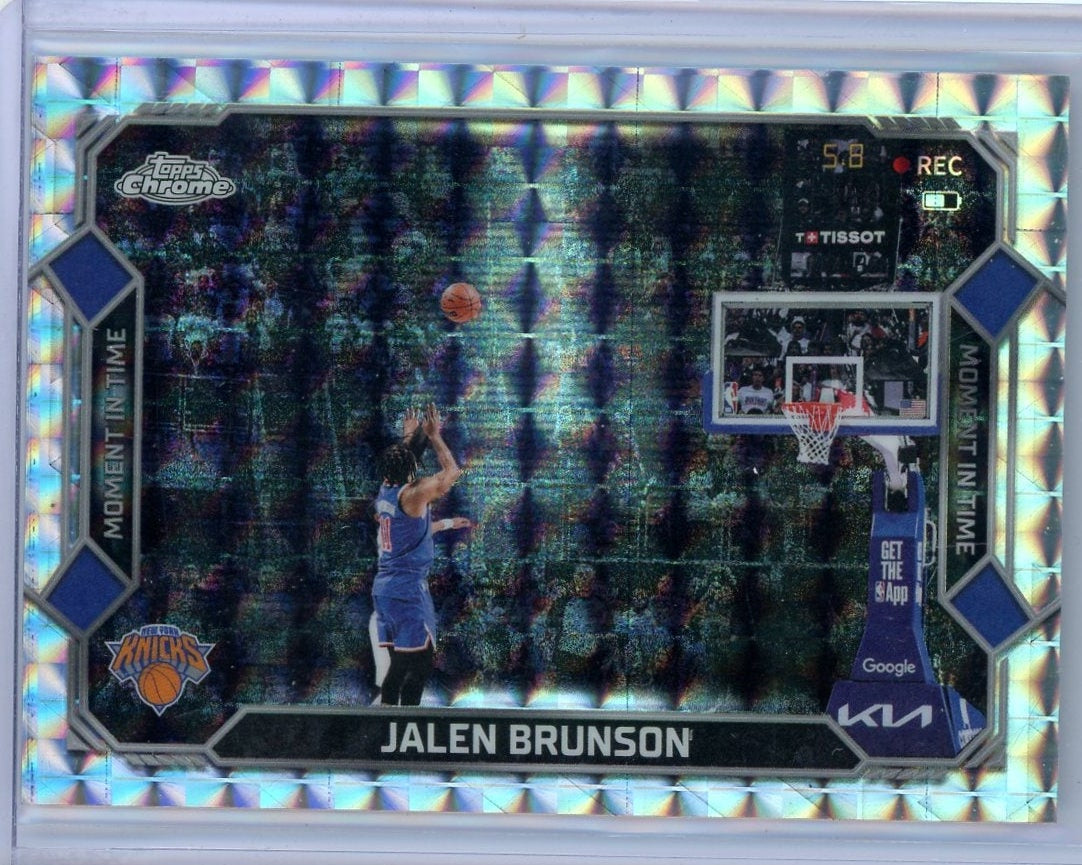 Jalen Brunson 2025-26 Topps Chrome Update "Moment in Time" Geometric Refractor #MT-4