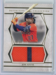 Jose Altuve 2025 Topps Definitive 2-color Jumbo Patch Relic #'d /50