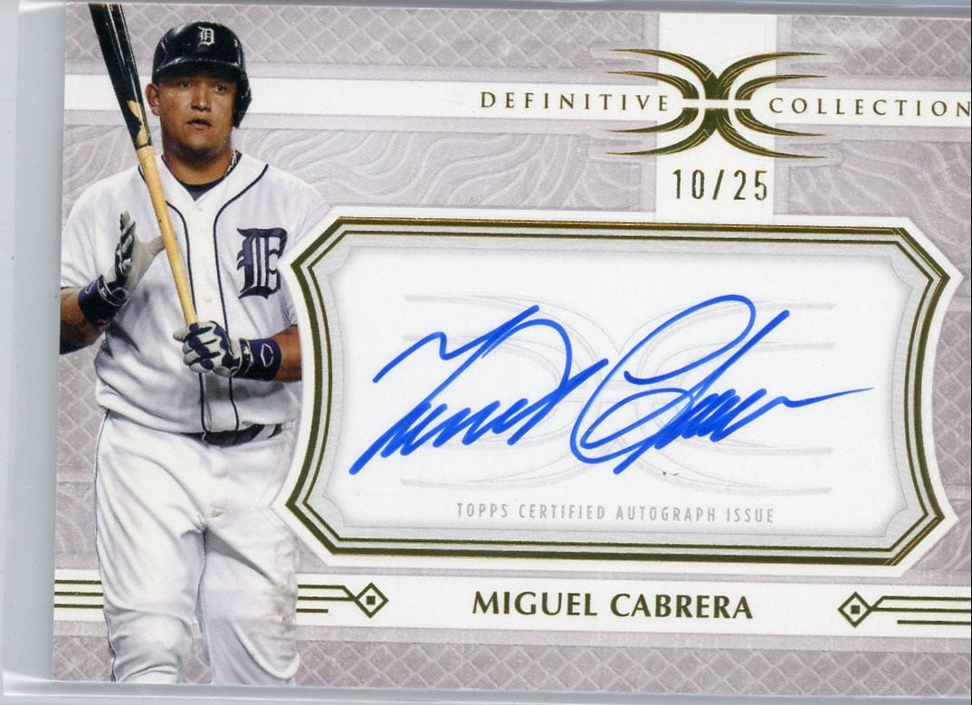 Miguel Cabrera 2025 Topps Definitive Legendary Auto #'d /25