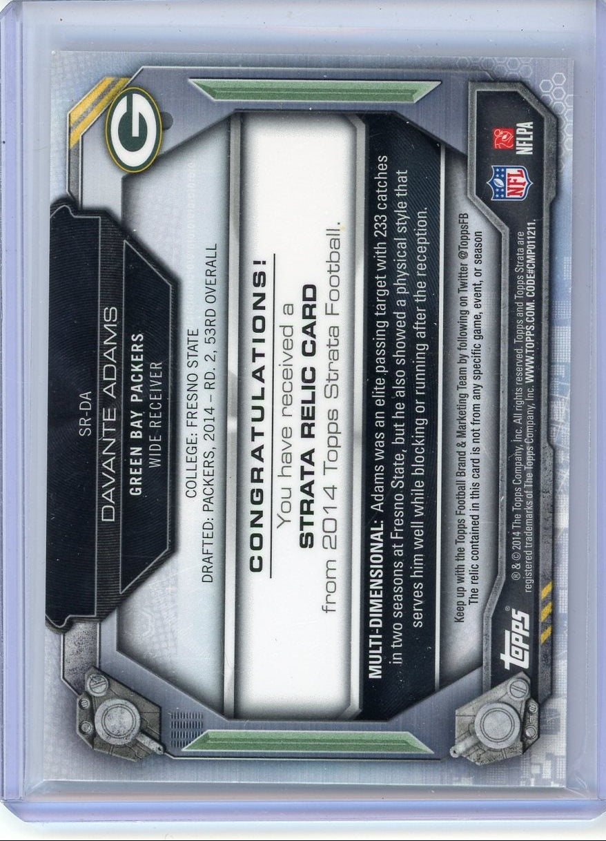 Davante Adams 2014 Topps Strata relic #'d 44/50