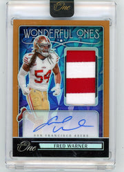 Fred Warner 2024 Panini One Wonderful Ones autograph #'d 20/20