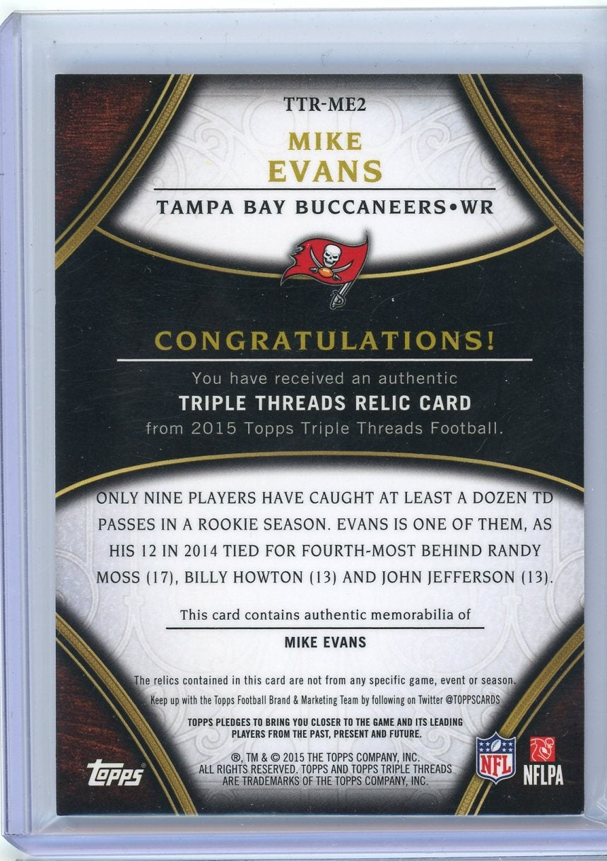 Mike Evans 2015 Topps Triple Threads relic #'d 06/36