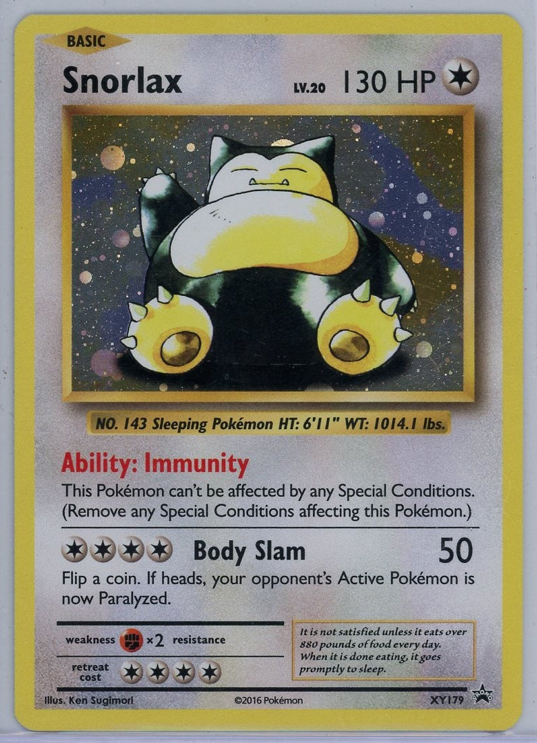 Snorlax Pokémon XY Black Star Promo #XY179
