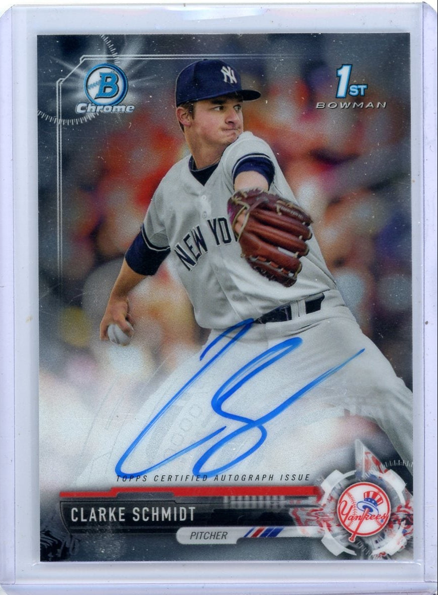 Clarke Schmidt 2017 Bowman Draft Chrome Draft Pick 1st Bowman Auto