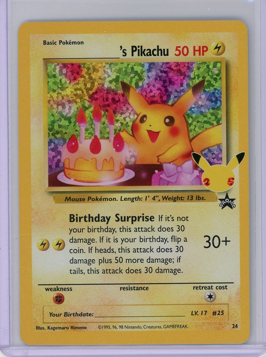 _________'s Pikachu (Birthday Pikachu) Pokémon 2021 Celebrations Classic Collection