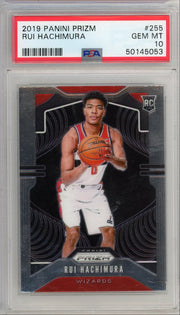 Rui Hachimura 2019 Panini Prizm rookie card PSA 10