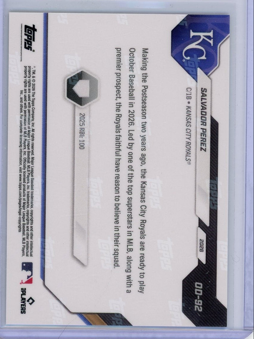 Salvador Perez 2026 Topps Now Opening Day Gold Foil #'d 36/50