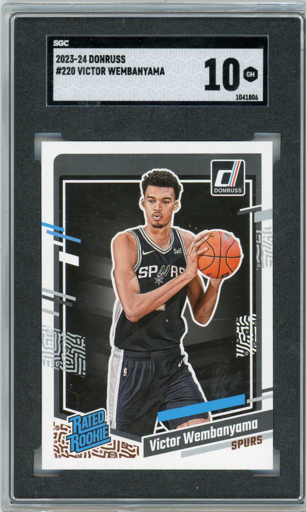 Victor Wembanyama 2023-24 Panini Donruss Rated Rookie SGC 10