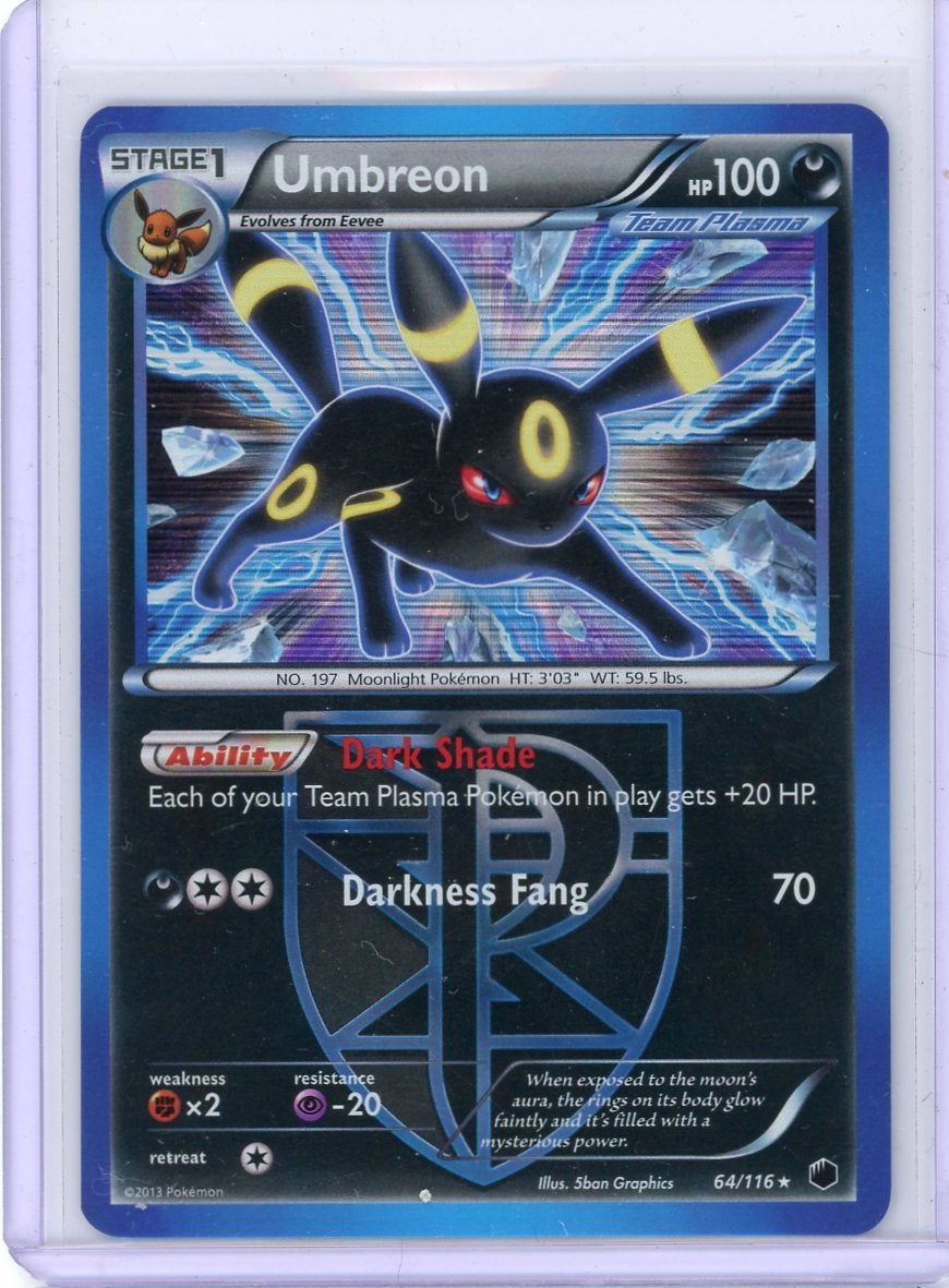 Umbreon Pokemon Team Plasma holo #64/116