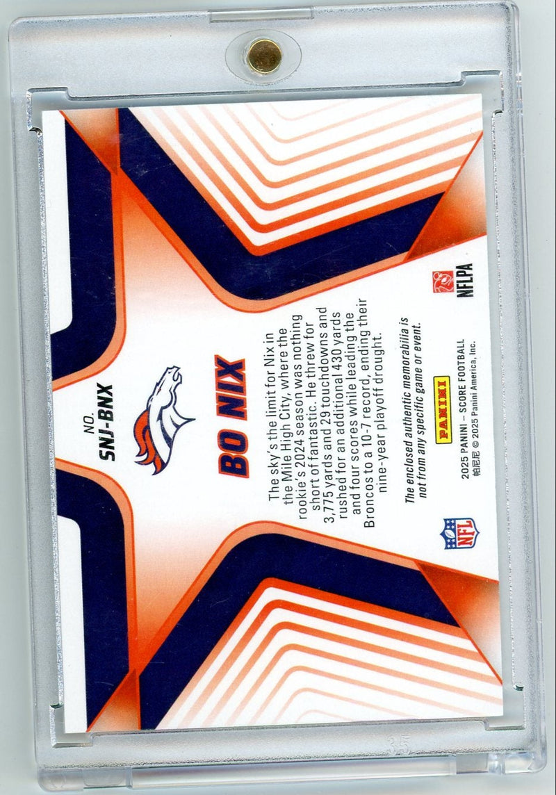Bo Nix 2025 Panini Score Stars of the NFL relic