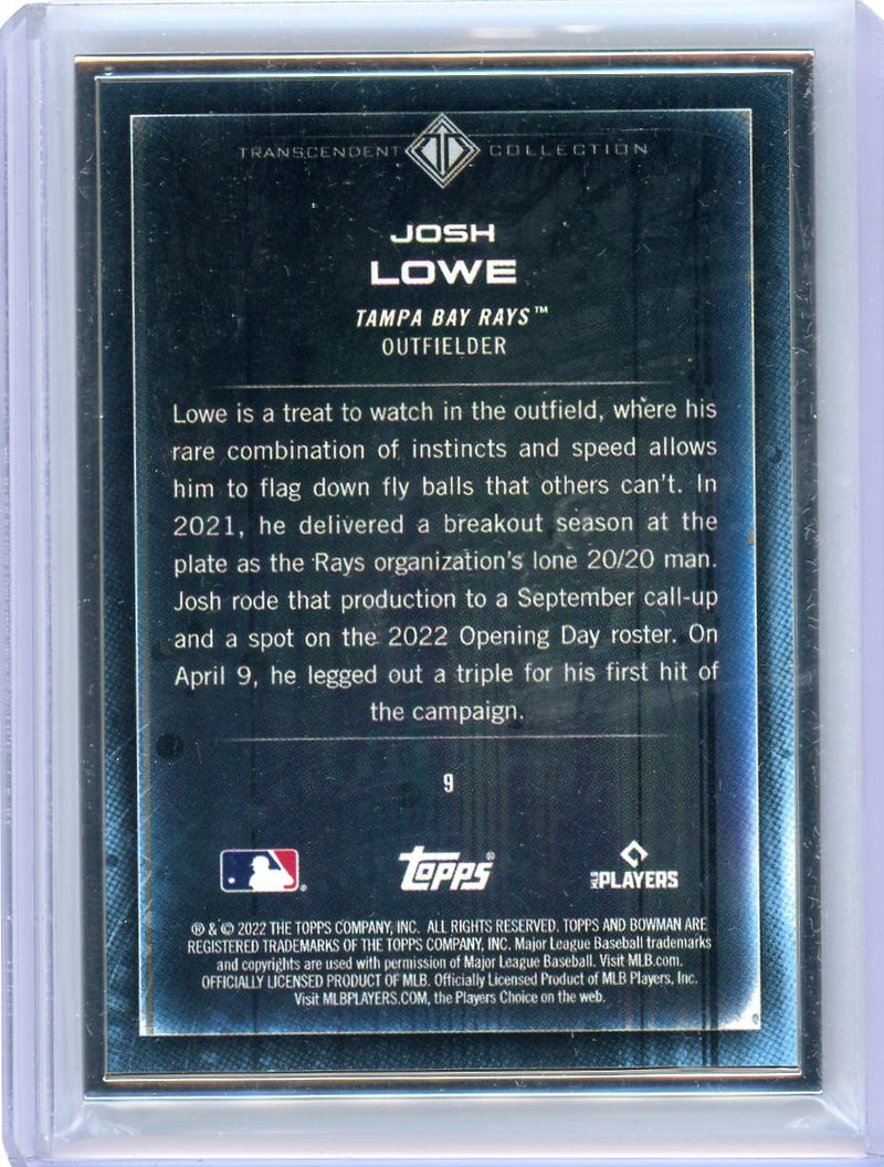 Josh Lowe 2022 Bowman Transcendent Collection Bowman Icons /50 variation