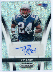 Ty Law 2025 Panini Prizm Black Mojo Flashback Signatures #'d 09/25