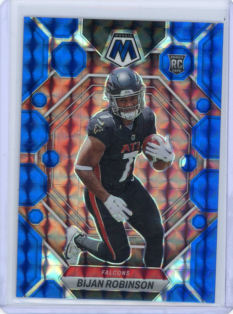 Bijan Robinson 2023 Panini Mosaic Blue Mosaic Prizm 