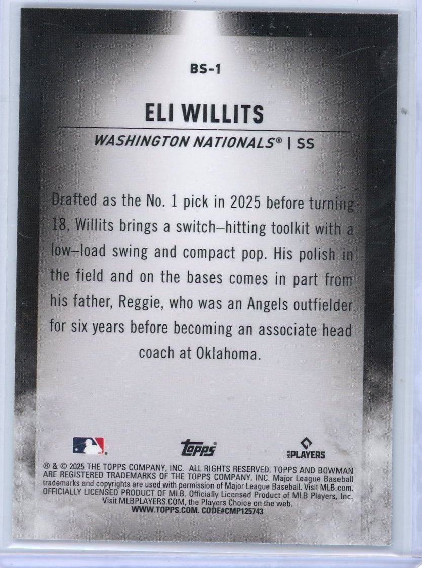 Eli Willits 2025 Bowman Draft Spotlight SSP